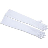 Guantes de satén blancos