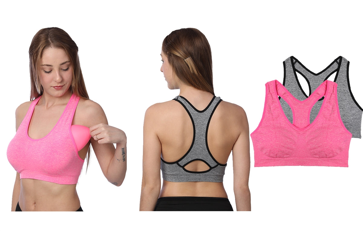 Wireless Pull Up Racerback Sports Bra