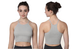 Rib-Knit Camisole Crop Tank Tops