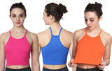 Top corto de camisola de punto acanalado