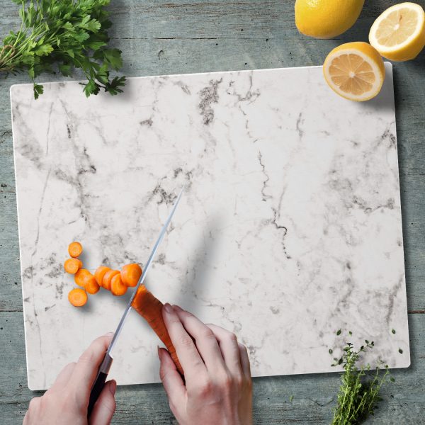 White Marble Glass Counter Savers 15 "x 12"