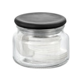Gracie Glass Jar 280 ML  Clear / Matte Black Glass