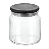 Gracie Glass Jar 480 ML Clear / Matte Black Glass
