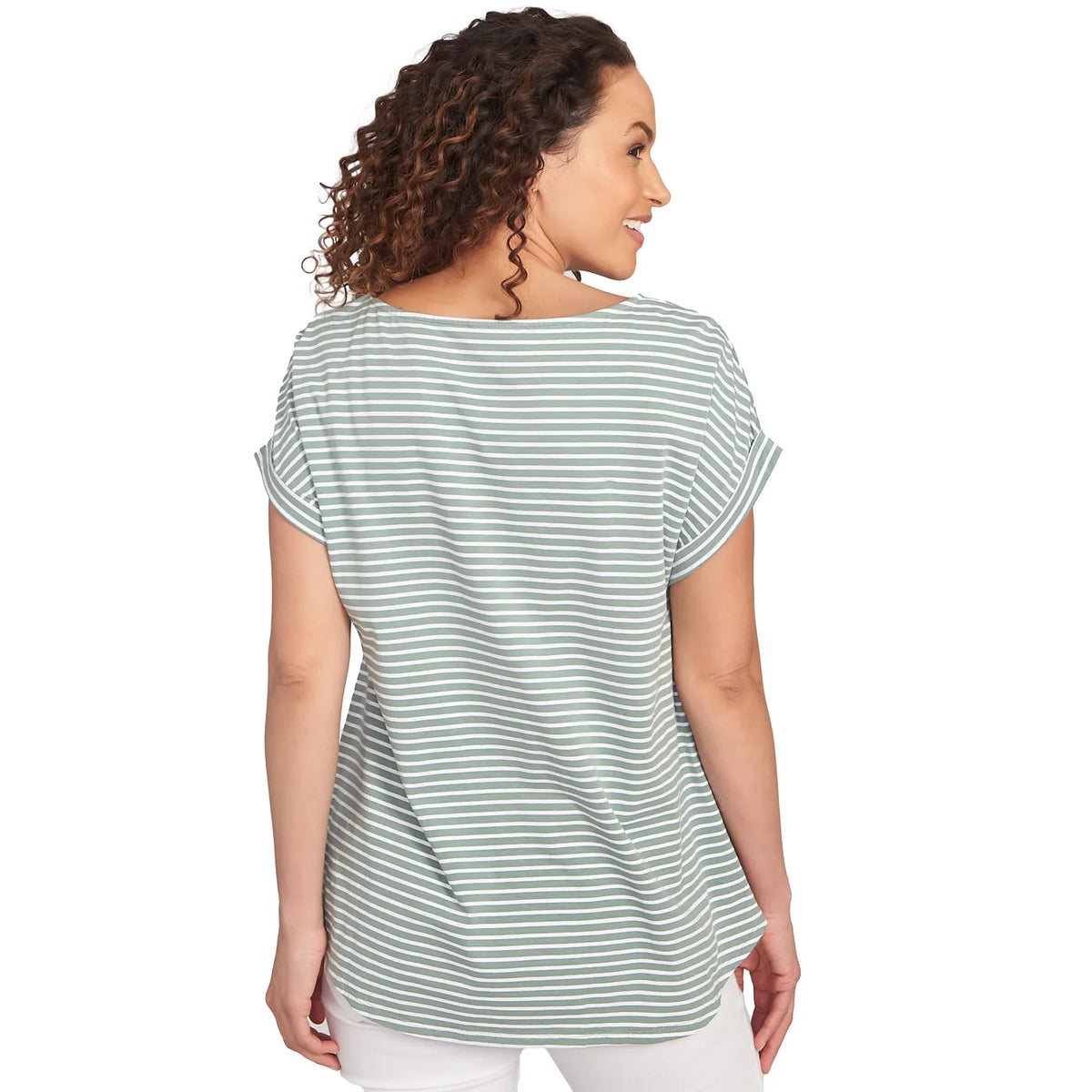 Camiseta de punto a rayas florales color laurel multicolor - Ruby Rd