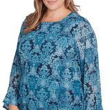 Plus Damask Malla Top Jade Multi - Ruby Rd