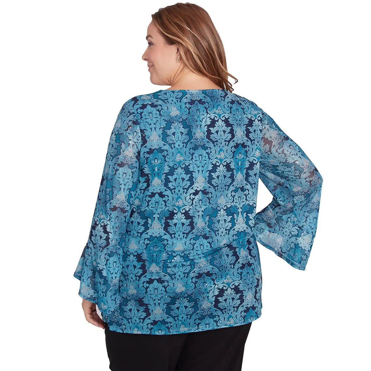 Plus Damask Malla Top Jade Multi - Ruby Rd