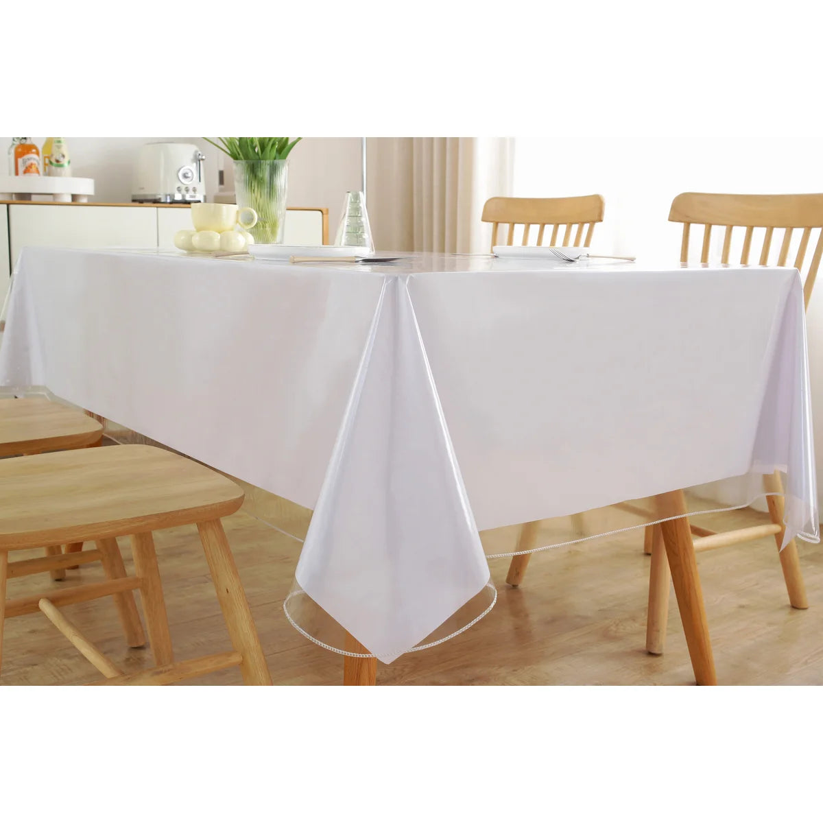 Rectangular de 60"x90" - Protector de mesa de PVC transparente 4G