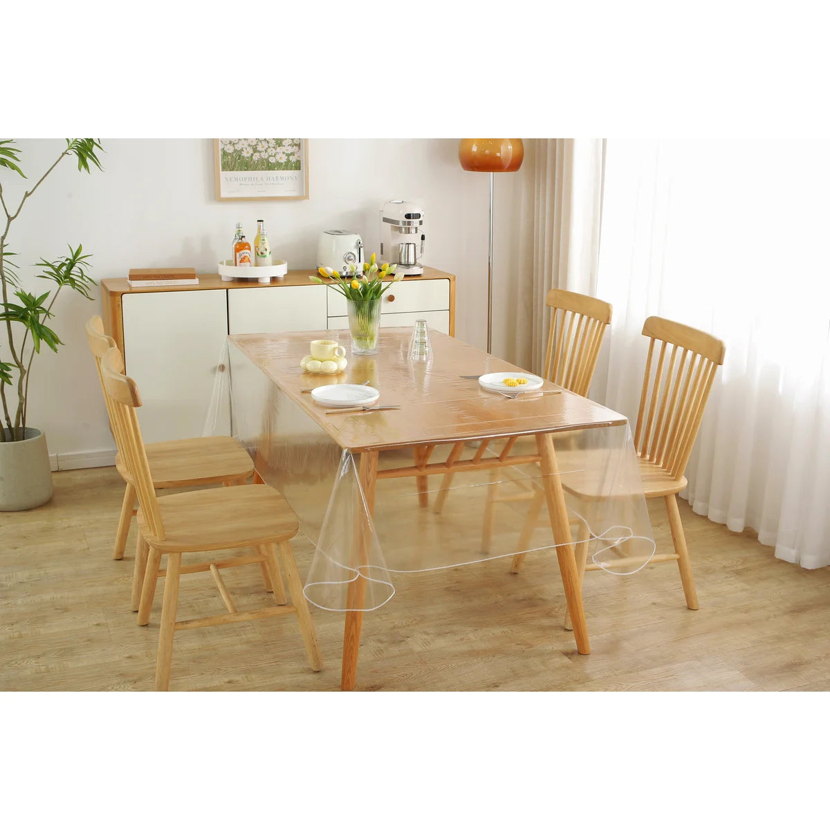 Rectangular de 60"x90" - Protector de mesa de PVC transparente 4G
