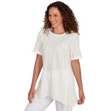 Camiseta de punto crepé liso color marfil - Ruby Rd
