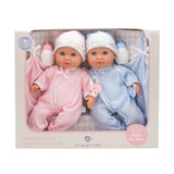 Set de Muñecas Gemelas Nonis de 31.75 cm - Niño y Niña - Muñecas de Cuerpo Blando con Accesorios | Juego de Gemelos Realistas
