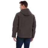 Chaqueta de lona de pato con sherpa color piedra