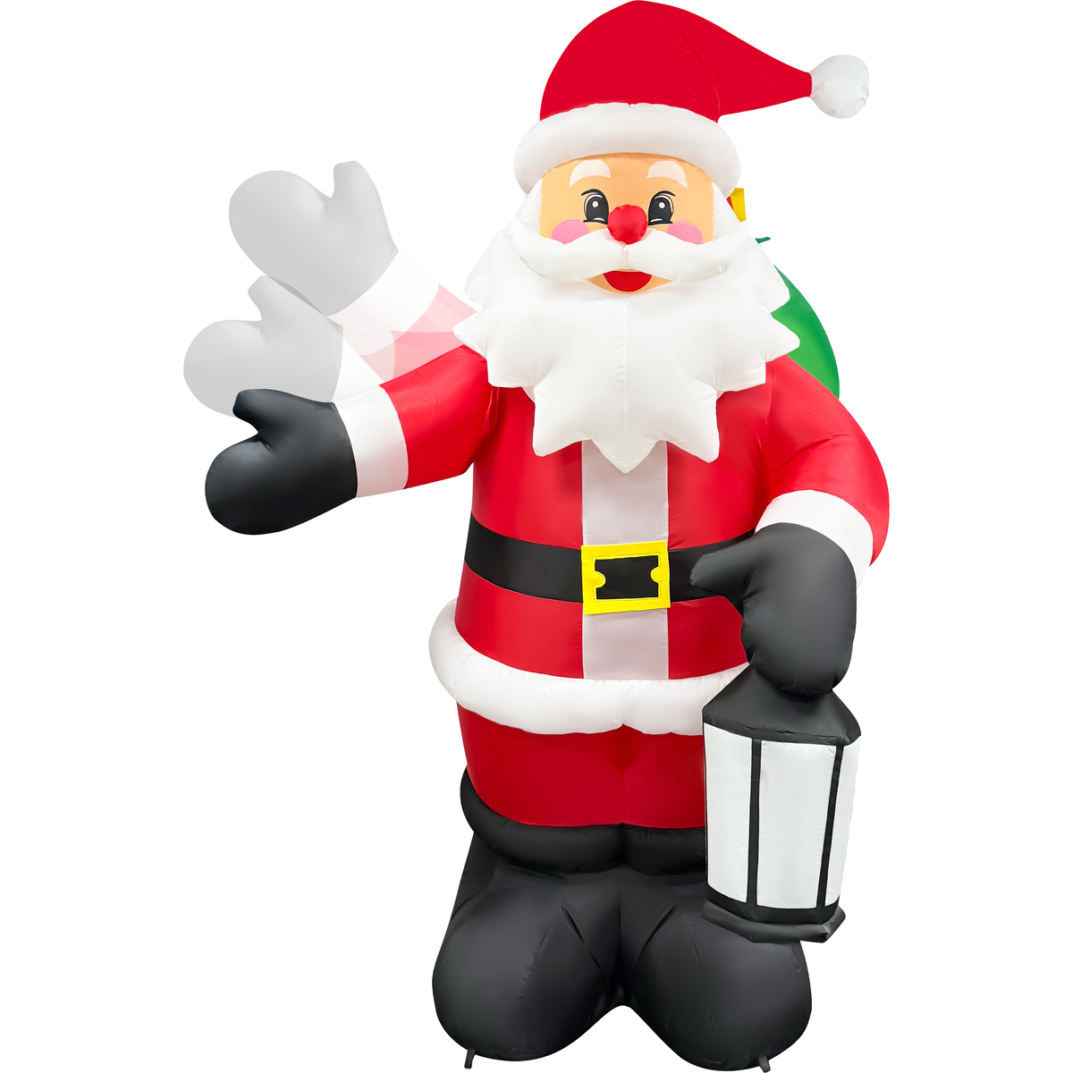 Papá Noel inflable de 2,5 m con farolillo navideño