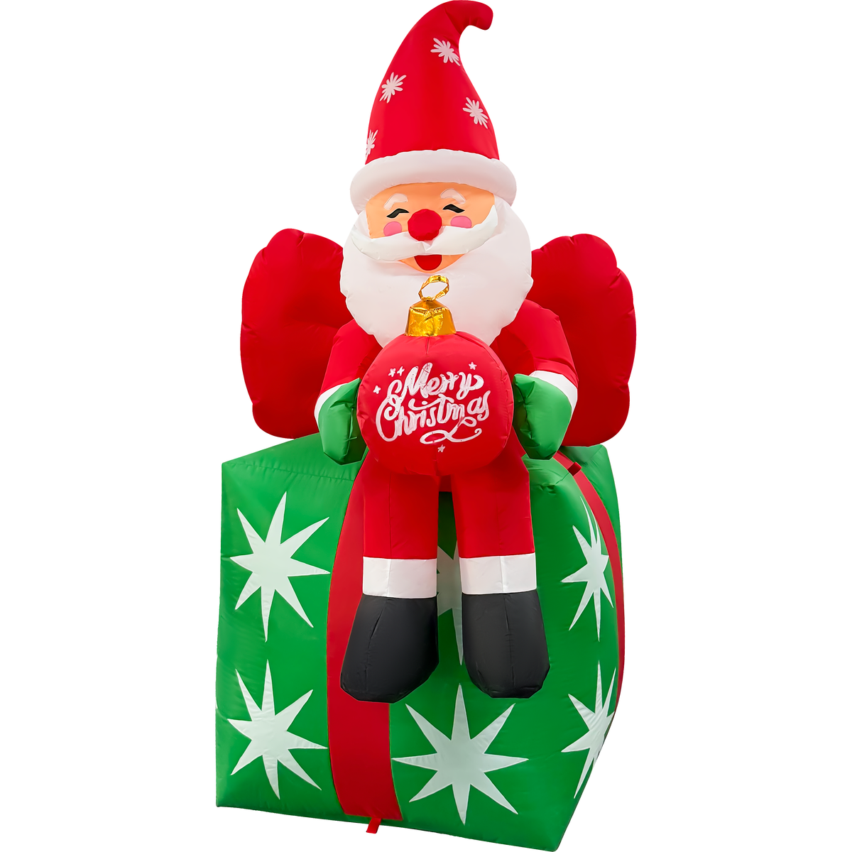 Papá Noel hinchable de 1,8 m en el regalo