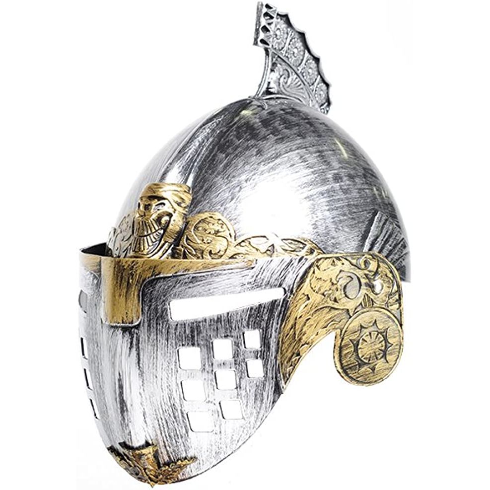 Yelmo jaula de caballero - Plata