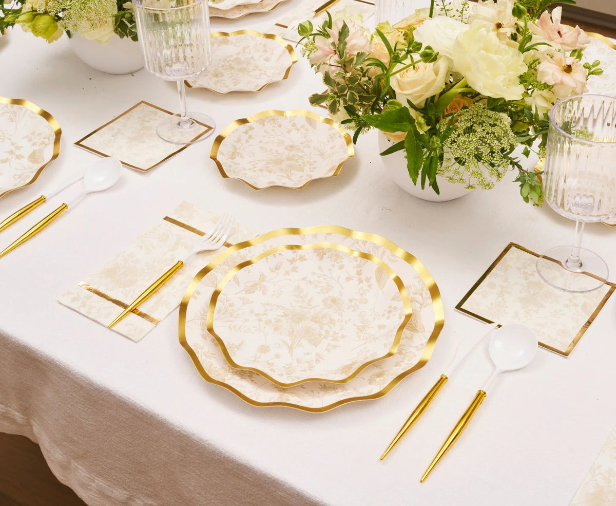 Plato para ensalada ondulado Timeless Sand 8"
