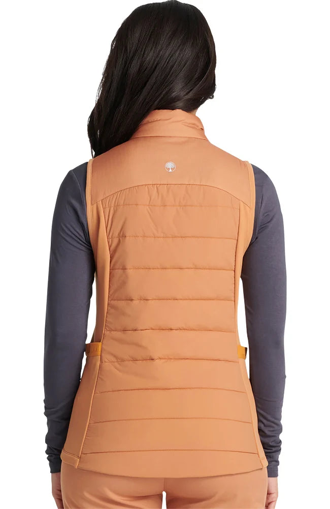 Chaleco sin mangas Khloe color caramelo
