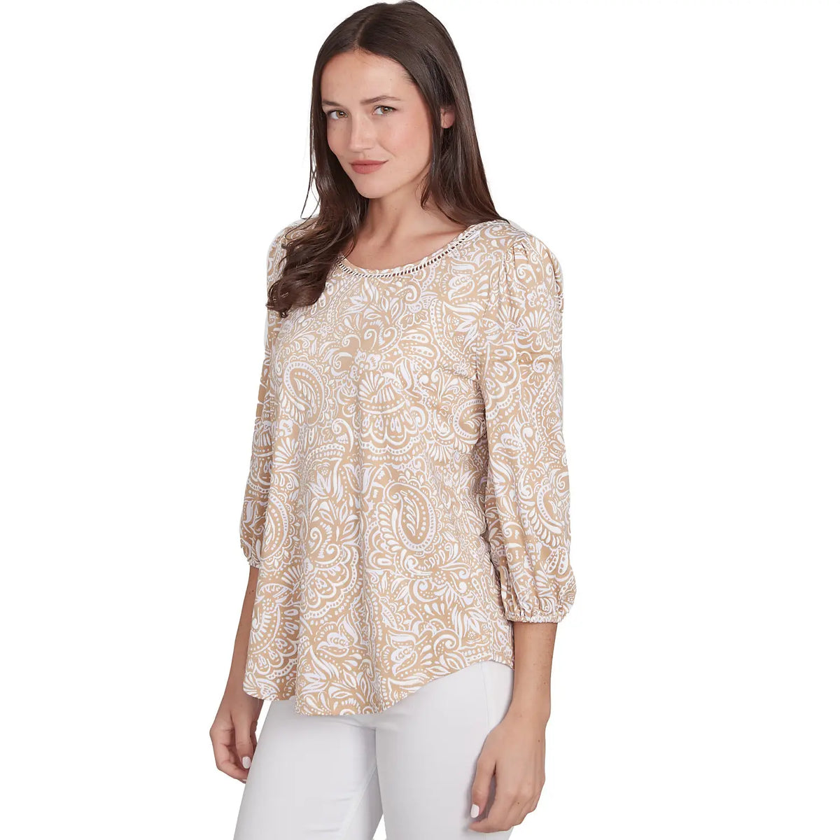 Top estampado con puff de patrón mixto Bambú Multi - Ruby Rd