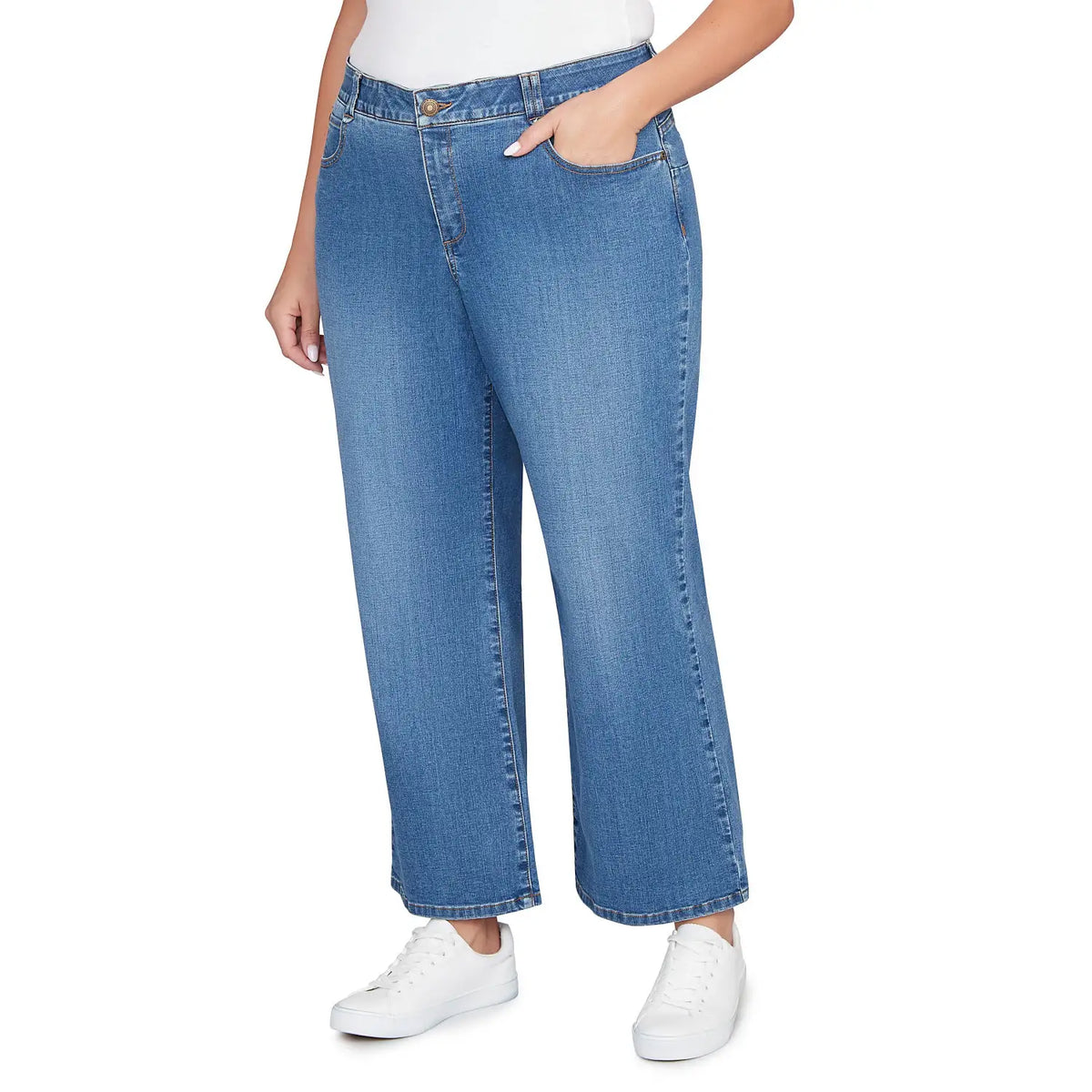 Jeans Anchos de Bota Plus de Stovepipe Índigo claro - Ruby Rd