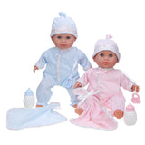 Set de Muñecas Gemelas Nonis de 31.75 cm - Niño y Niña - Muñecas de Cuerpo Blando con Accesorios | Juego de Gemelos Realistas