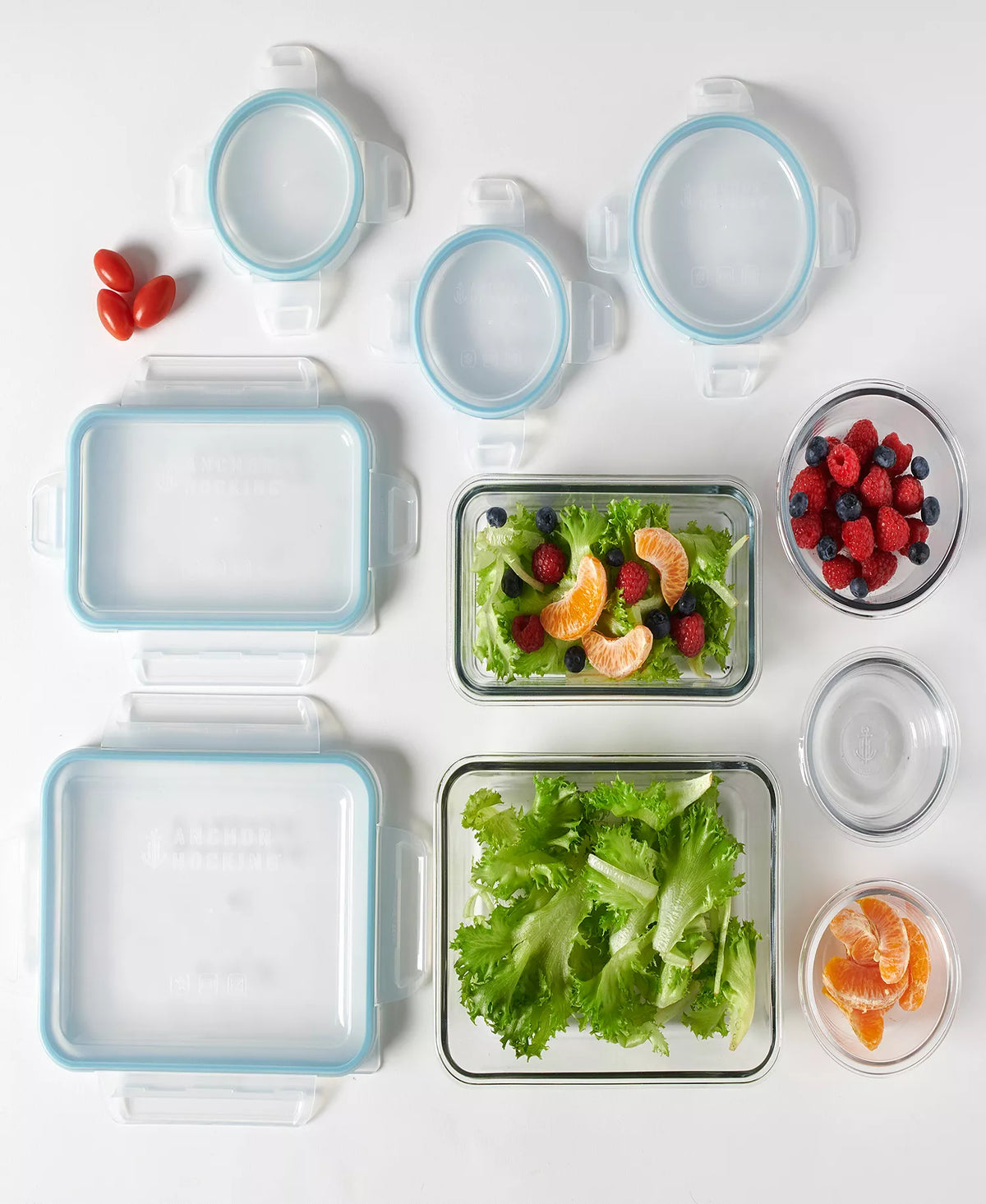 Juego de recipientes para alimentos con tapa de cierre True Lock de 10 piezas