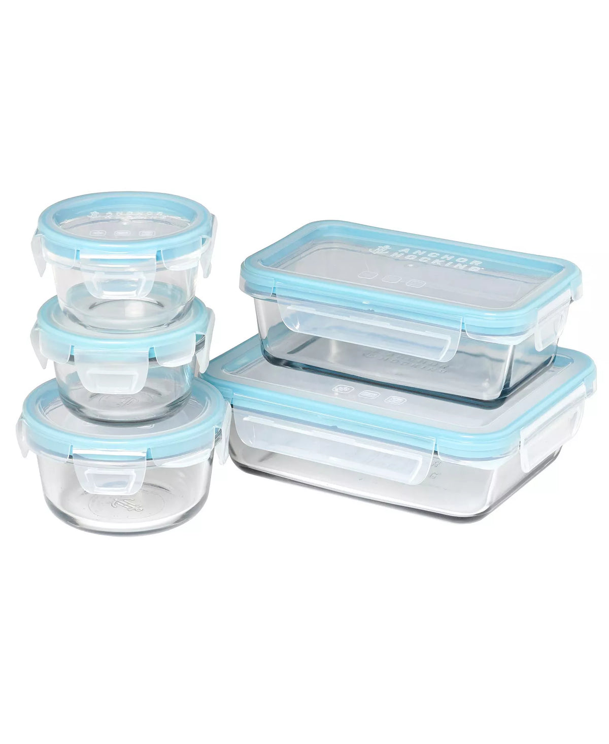 Juego de recipientes para alimentos con tapa de cierre True Lock de 10 piezas