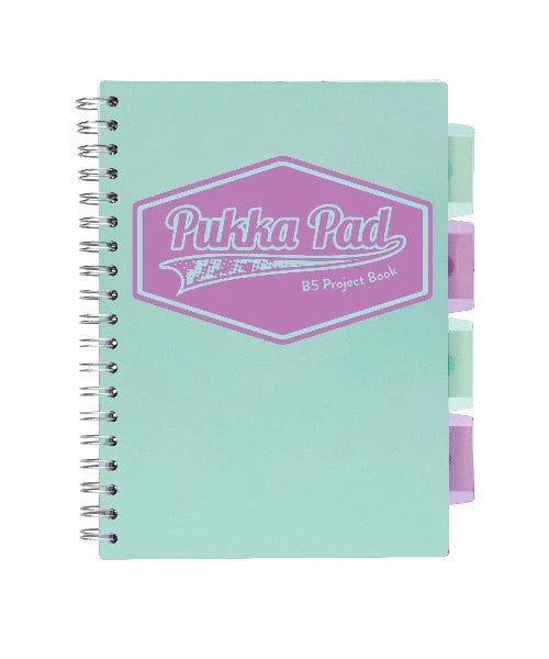 Cuaderno de Proyectos Verde Pastel Tamaño B5