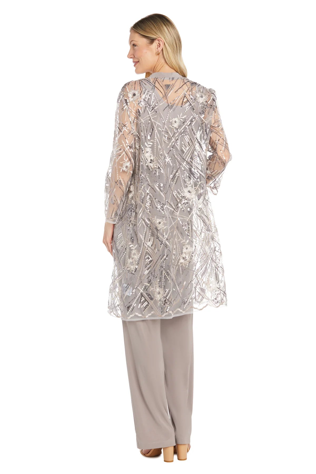 Embroidered Sequin Jacket Dress - RM Richards