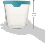 Envase de Vidrio para Alimentos, Alto de 1.65 L, Azul Mineral