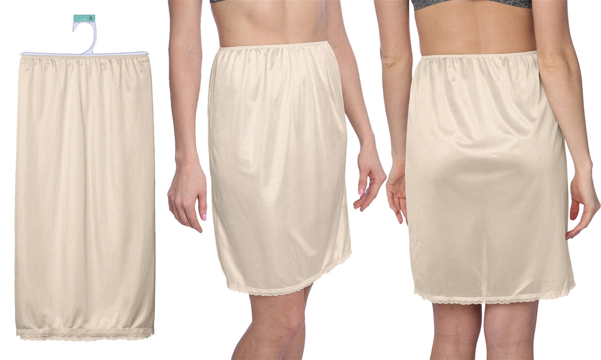 Falda enaguas beige