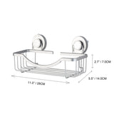 Estante de ducha de aluminio plateado con sistema Turn-n-Lock