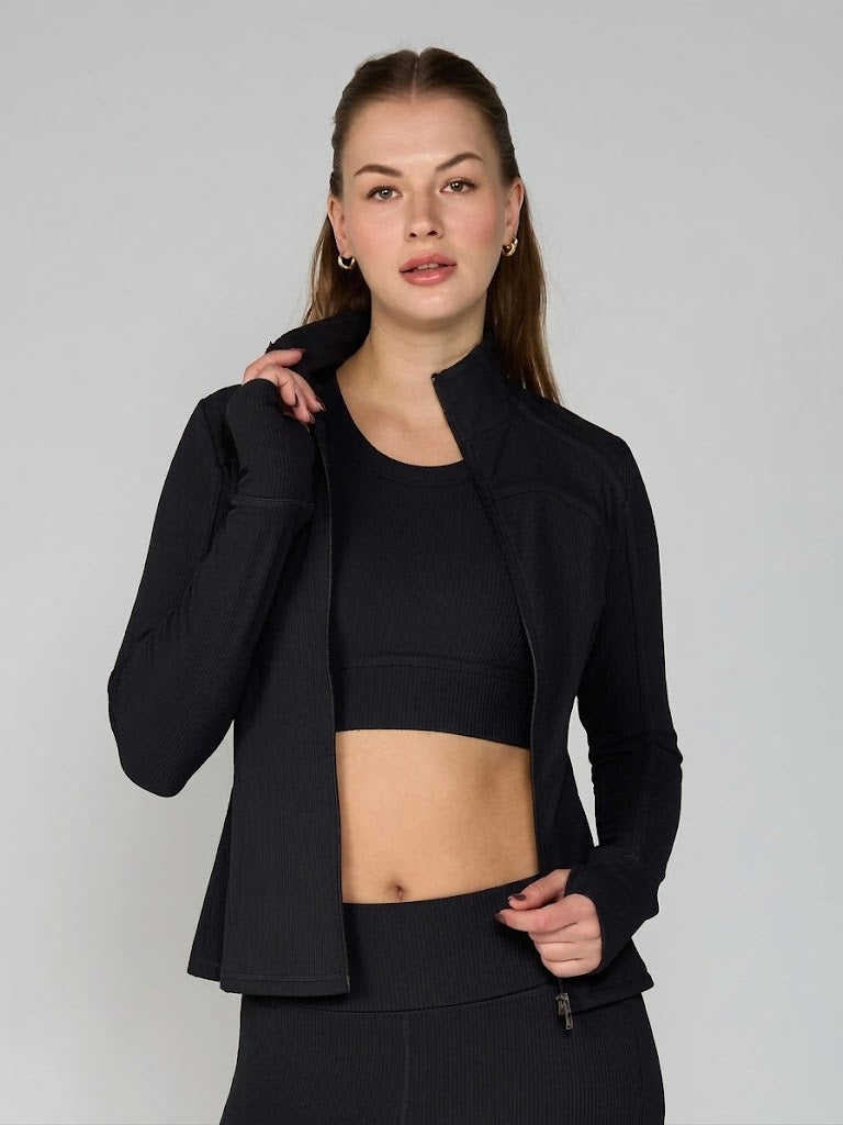 Rib Active Jacket Black