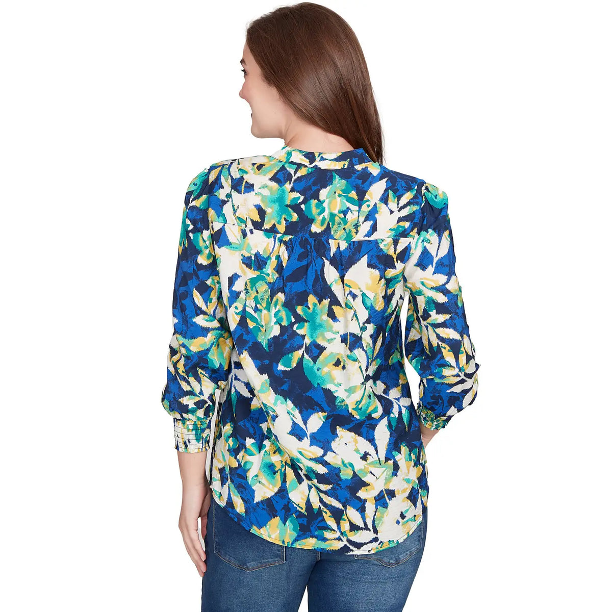 Blusa Abotonada de Gasa Floral Sedosa - Ruby Rd