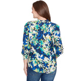 Blusa Abotonada de Gasa Floral Sedosa - Ruby Rd