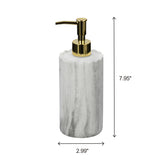 Juego de accesorios de baño de mármol gris de 8 piezas