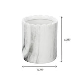 Juego de accesorios de baño de mármol gris de 8 piezas