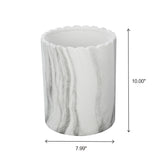 Juego de accesorios de baño de mármol gris de 8 piezas