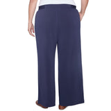 Plus Crepe Stretch Wide Leg Pants Navy- Ruby Rd X