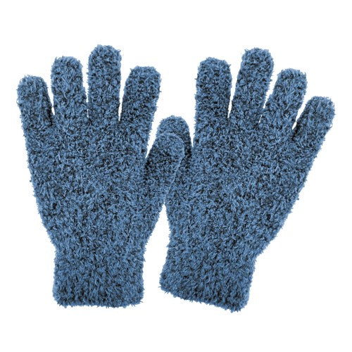 GUANTE ELÁSTICO DE PESTAÑAS DE POLIÉSTER - AZUL