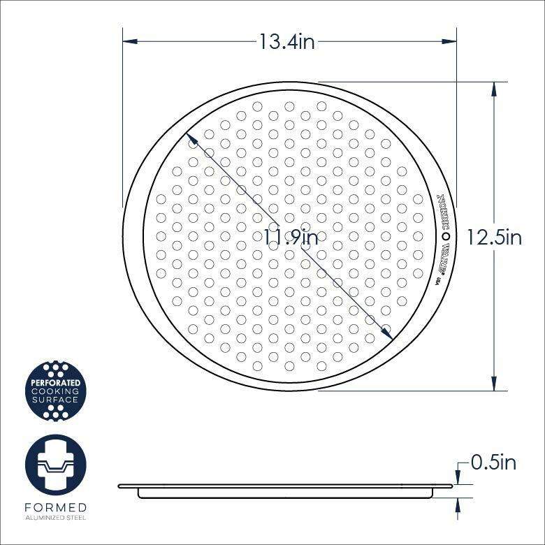 Bandeja para pizza de 12 pulgadas
