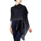 Chal con relieve de tachuelas - Negro/Plateado