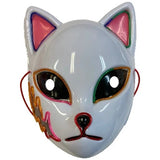 Máscara de gato de anime que brilla en la oscuridad