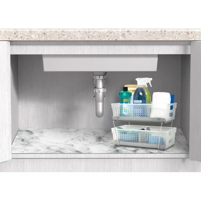 Tapete para debajo del fregadero Mármol clásico gris - Rollo horizontal 24 pulg. x 48 pulg.