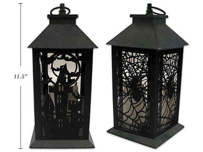 Halloween B/O L/U Pillar Candle Lantern
