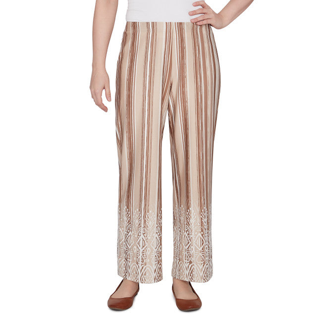 Pantalón de pierna ancha con estampado inflado y rayas bohemias - Ruby Rd