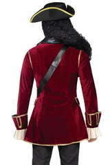 Set de disfraz de capitán pirata de 4 piezas