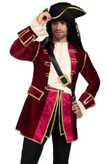 Set de disfraz de capitán pirata de 4 piezas