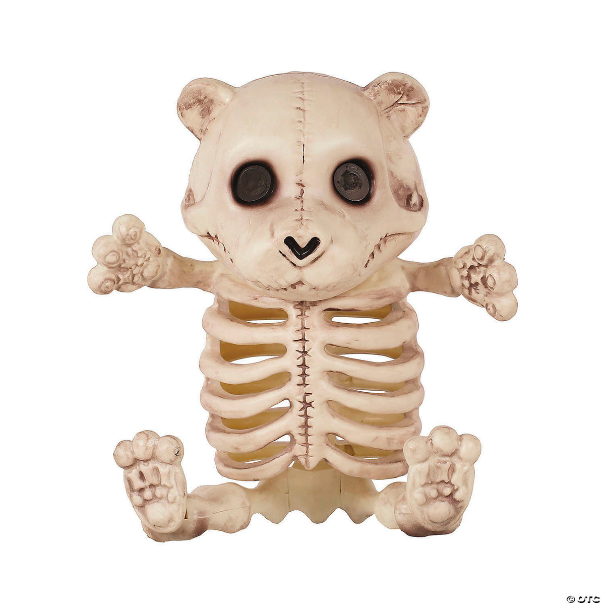 Esqueleto de oso sentado de plástico de 13 1/4"
