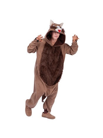 Adult Graywind Wolf Union Suit