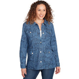 Chaqueta utilitaria de mezclilla elástica Paisley - Ruby Rd