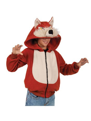 Wild Red Fox Kid Hoodie - Rust